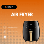 alltec Air Fryer with LCD Touch Screen, 6L Capacity, 2400W – Glass Window, Oil-Free Healthy Cooking – Black - Image 2